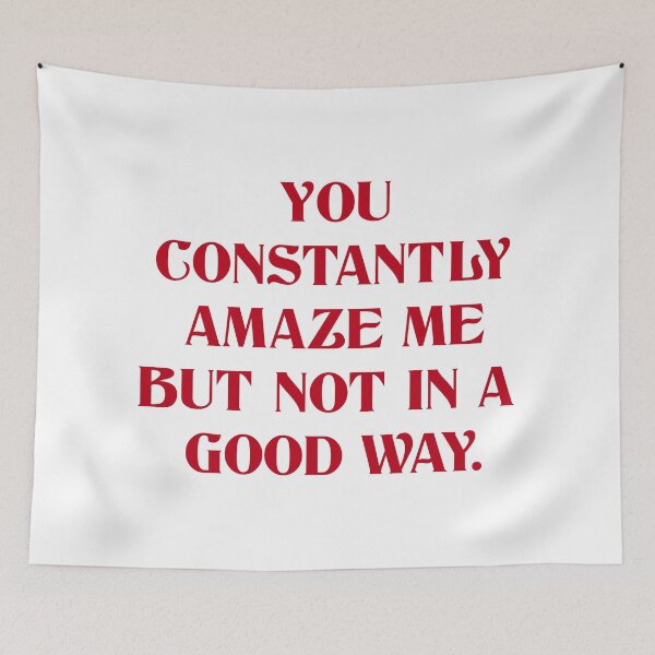 Item preview, Sarcastic Red Gothic Typography Quote designed and sold by pbartwork.