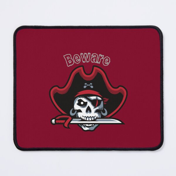 Item preview, Beware – Pirate Skull Design for Horror Readers | Gothic Lore & Dark Fiction Vibes designed and sold by Favbookshelf by Manik.