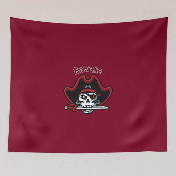 Item preview, Beware – Pirate Skull Design for Horror Readers | Gothic Lore & Dark Fiction Vibes designed and sold by Favbookshelf by Manik.