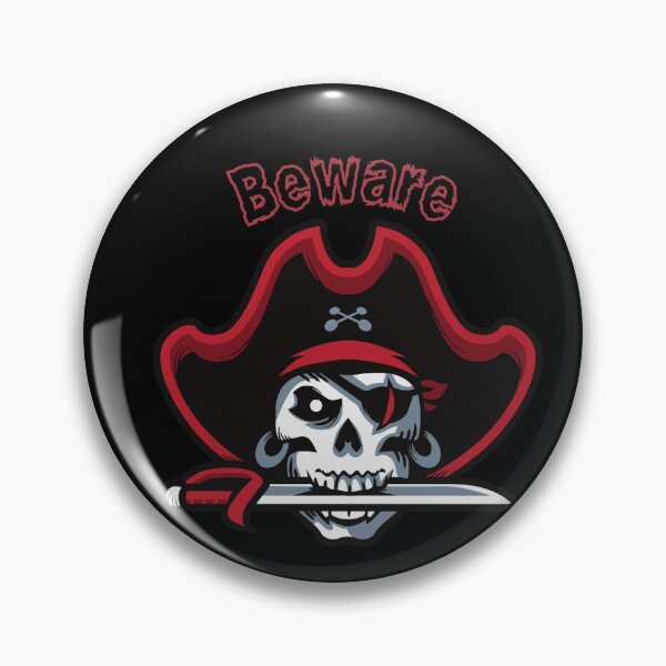 Item preview, Beware – Pirate Skull Design for Horror Readers | Gothic Lore & Dark Fiction Vibes designed and sold by Favbookshelf by Manik.