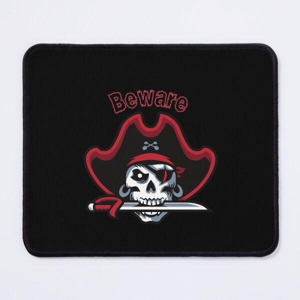 Item preview, Beware – Pirate Skull Design for Horror Readers | Gothic Lore & Dark Fiction Vibes designed and sold by Favbookshelf by Manik.