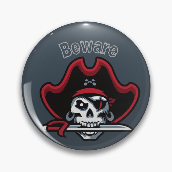 Item preview, Beware – Pirate Skull Design for Horror Readers | Gothic Lore & Dark Fiction Vibes designed and sold by Favbookshelf by Manik.