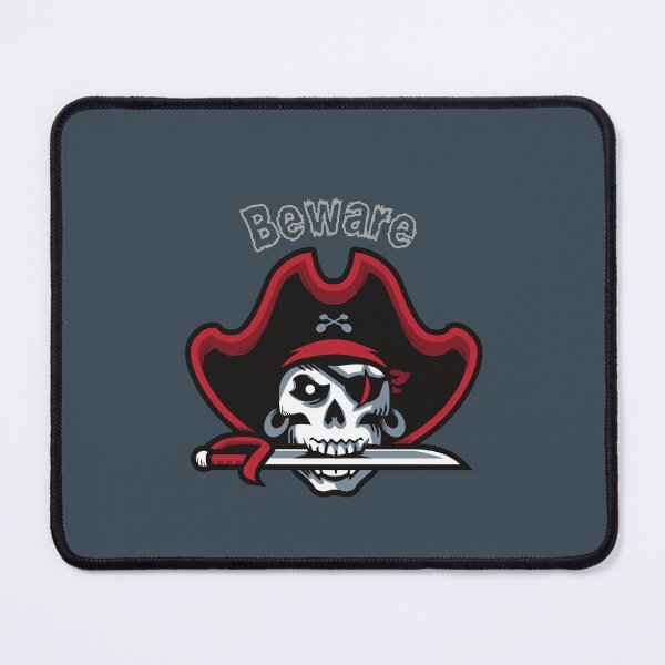 Item preview, Beware – Pirate Skull Design for Horror Readers | Gothic Lore & Dark Fiction Vibes designed and sold by Favbookshelf by Manik.