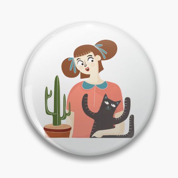 Item preview, Cat Cactus | Humor | Colorful | Retro | Midcentury Style | Fun | designed and sold by geetasadashivan.