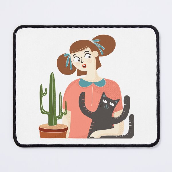 Item preview, Cat Cactus | Humor | Colorful | Retro | Midcentury Style | Fun | designed and sold by geetasadashivan.