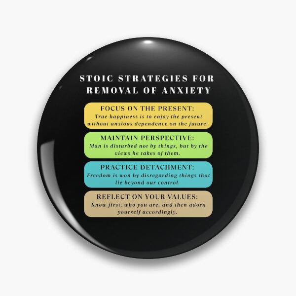 Item preview, 4 Stoic Strategies for removal of Anxiety | Stoicism, Daily Stoic Quotes designed and sold by LexaArtworks.