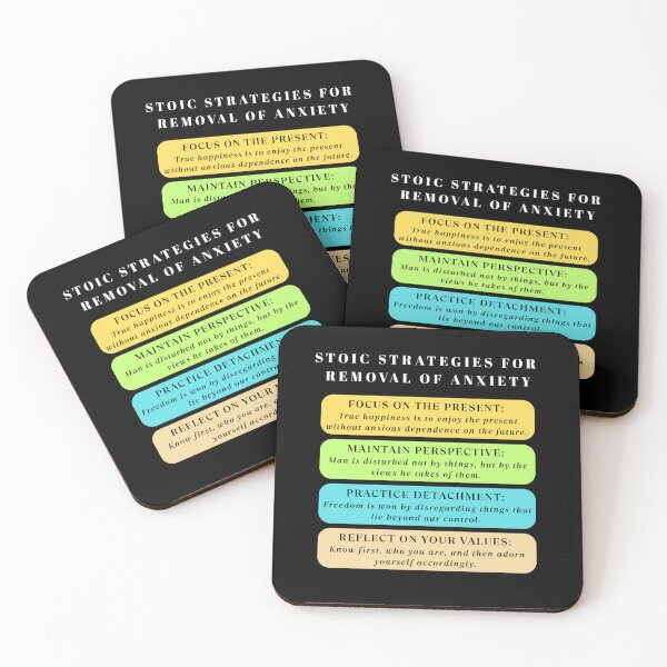 Item preview, 4 Stoic Strategies for removal of Anxiety | Stoicism, Daily Stoic Quotes designed and sold by LexaArtworks.