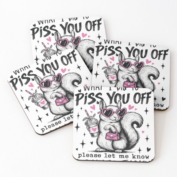 Item preview, Sassy Squirrel Attitude Quote with Heart Glasses and Coffee designed and sold by haitrieuic96.