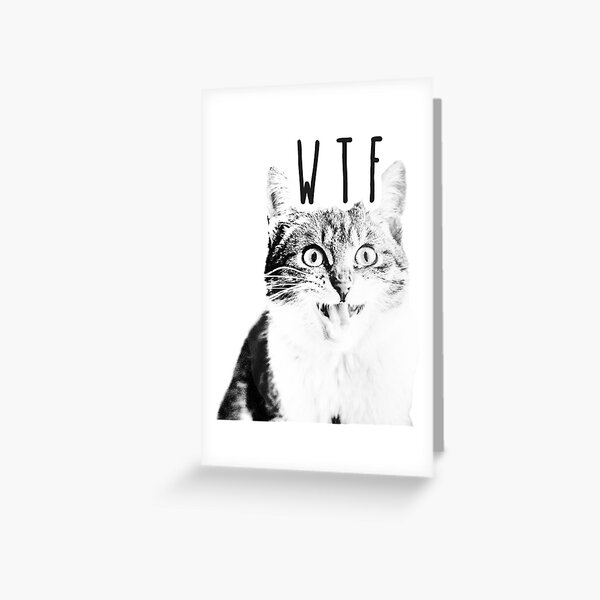 WTF Cat Greeting Card