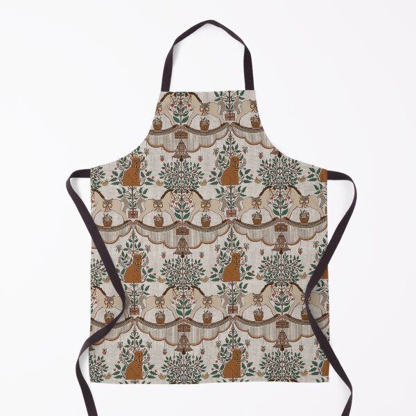 Item preview, Vintage Woodland Christmas Bear Pattern with Ornaments designed and sold by DColourMuse.