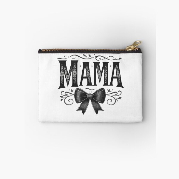 Item preview, Elegant Black and White Floral MAMA Typography with Vintage Ribbon designed and sold by haitrieuic96.