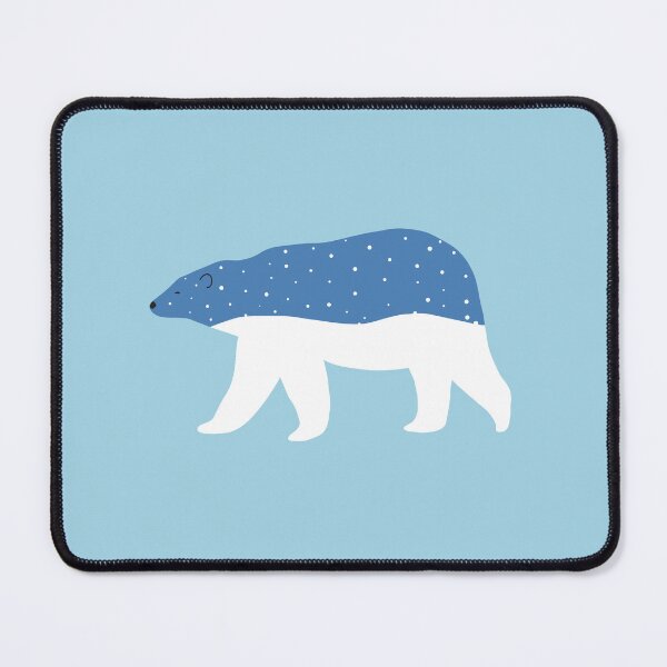 Artikelvorschau, schneebedeckter Eisbär entworfen und verkauft von Milkyprint.