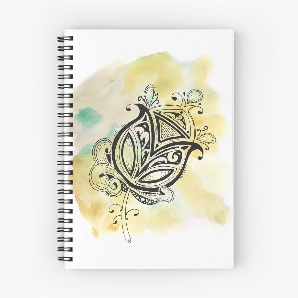 Item preview, Large flower - green watercolor background designed and sold by GribouillStreet.