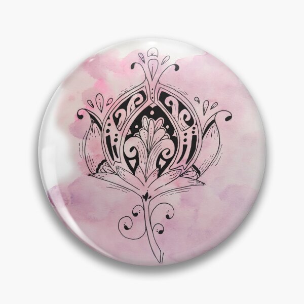 Item preview, Large flower - pink watercolor background designed and sold by GribouillStreet.