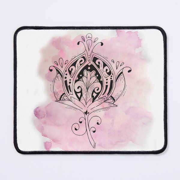Item preview, Large flower - pink watercolor background designed and sold by GribouillStreet.