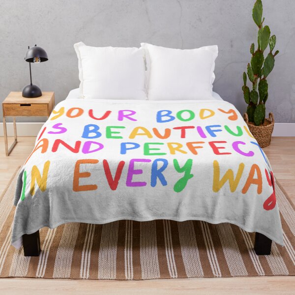 Item preview, Your body is beautiful and perfect in every way | Positive quote designed and sold by SWETA HALDER.