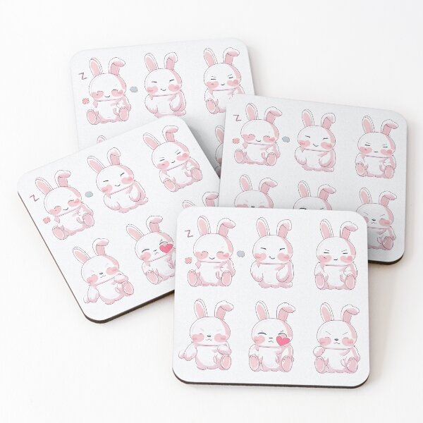 Item preview, Kawaii Bunny Character Set designed and sold by Whiskers Secret Garden.