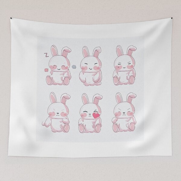 Item preview, Kawaii Bunny Character Set designed and sold by Whiskers Secret Garden.