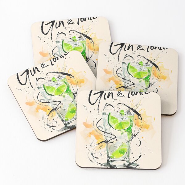 Item preview, Gin and Tonic in watercolor designed and sold by paulrommer.