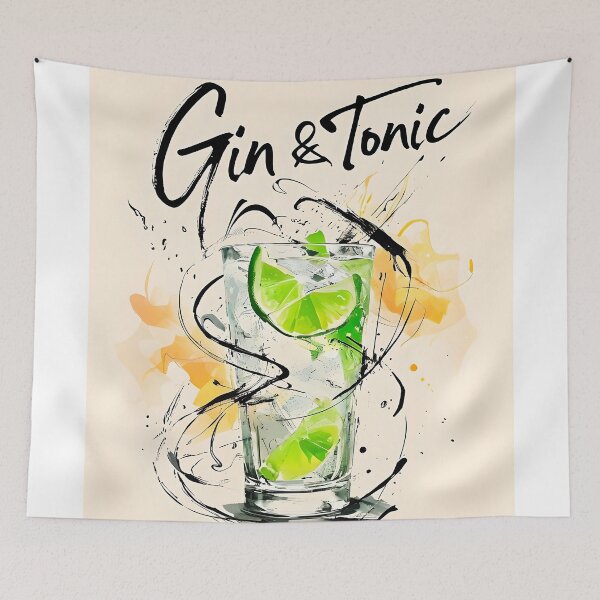 Item preview, Gin and Tonic in watercolor designed and sold by paulrommer.