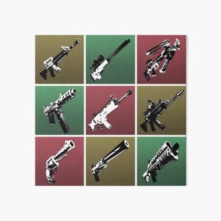 Fortnite Guns Wall Art Redbubble - codes for rainbow gun wild revolvers roblox