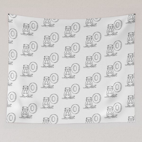 Item preview, An illustration of letter O stand for Otter beside it designed and sold by rasagamastore.