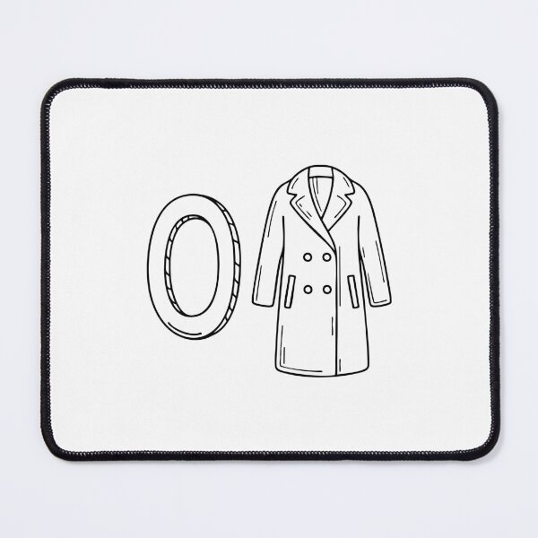 Item preview, An illustration of letter O stand for Overcoat beside it designed and sold by rasagamastore.