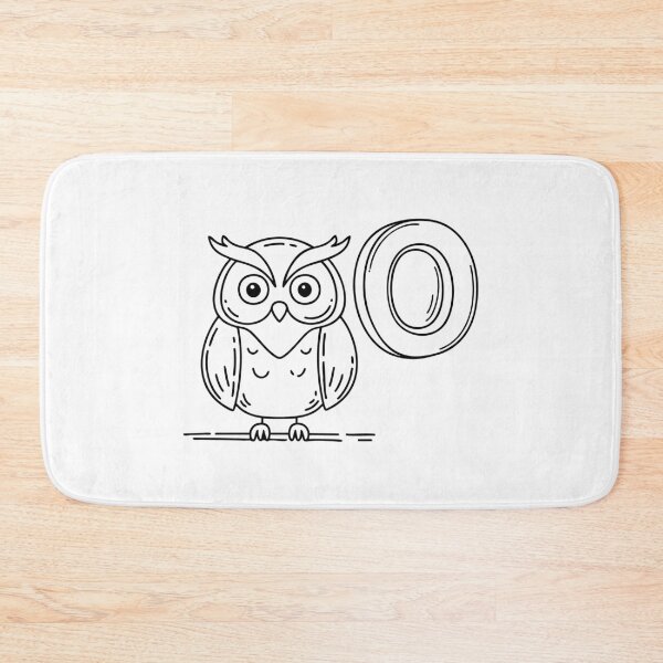 Item preview, An illustration of letter O stand for Owl beside it designed and sold by rasagamastore.