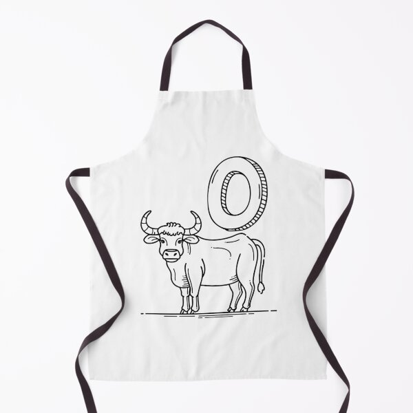 Item preview, An illustration of letter O stand for Ox beside it designed and sold by rasagamastore.
