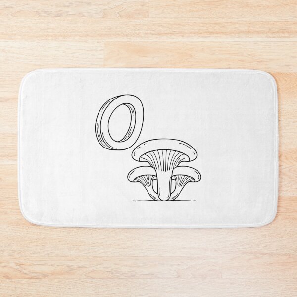 Item preview, Una ilustración de la letra O representa el hongo ostra junto a ella. designed and sold by rasagamastore.