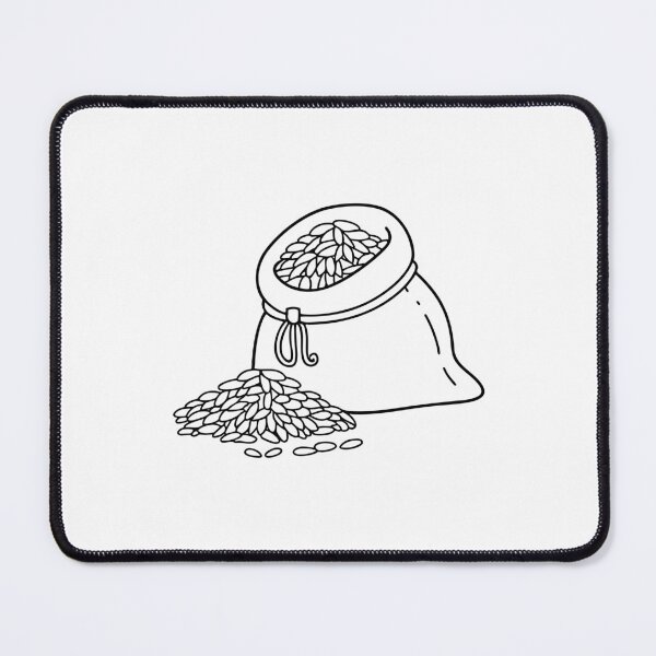 Item preview, A sack of whole oats spilling onto a wooden table designed and sold by rasagamastore.