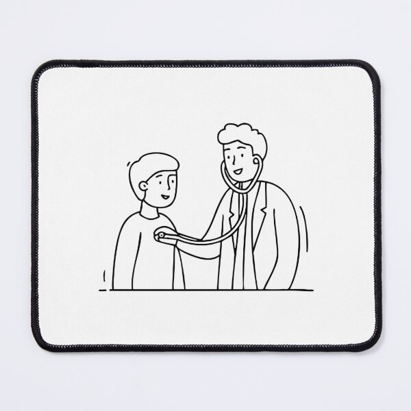 Item preview, A doctor carefully observing a patient heartbeat with a stethoscope designed and sold by rasagamastore.