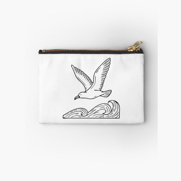 Item preview, A seagull gliding above the ocean waves designed and sold by rasagamastore.
