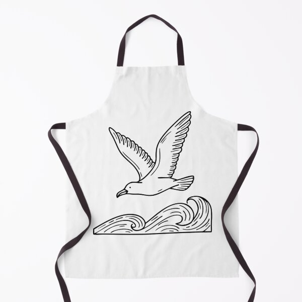 Item preview, A seagull gliding above the ocean waves designed and sold by rasagamastore.