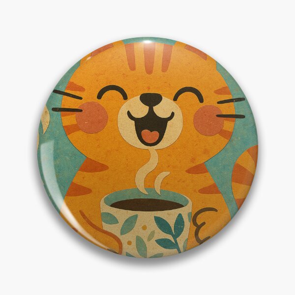 Item preview, Happy Coffee Cat designed and sold by LittleCountess.