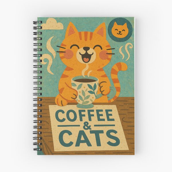 Item preview, Happy Coffee Cat designed and sold by LittleCountess.