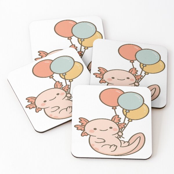 Item preview, Axolotl Floating with Balloons designed and sold by ֍ NishlaArts ֍.
