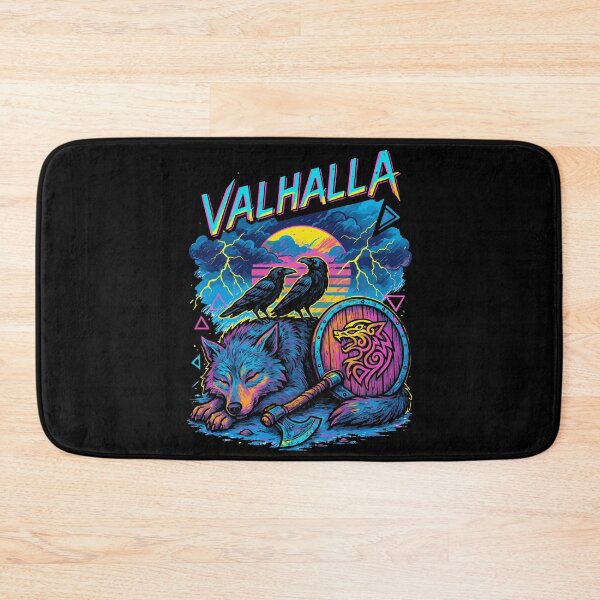 Item preview, Fenrir Lobo Hugin Munin Cuervos Valhalla Nórdico Retro designed and sold by TomFrontierArt.