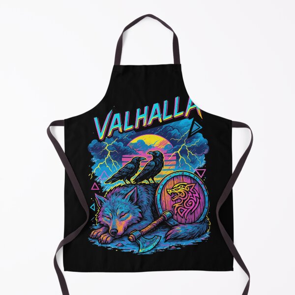 Item preview, Fenrir Lobo Hugin Munin Cuervos Valhalla Nórdico Retro designed and sold by TomFrontierArt.
