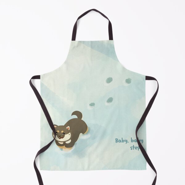 Item preview, baby steps ahead pet dog cartoon inspiring wholesome cozy hopecore drawing designed and sold by Kyna Arts.
