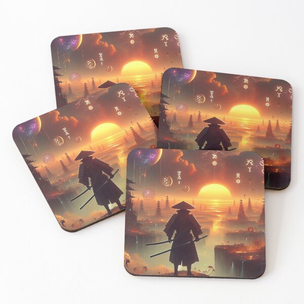 Item preview, Futuristic Samurai Zodiac Art | Cosmic Warrior Digital Print | Japanese Sci-Fi Wall Decor V4 designed and sold by Brainrot25.