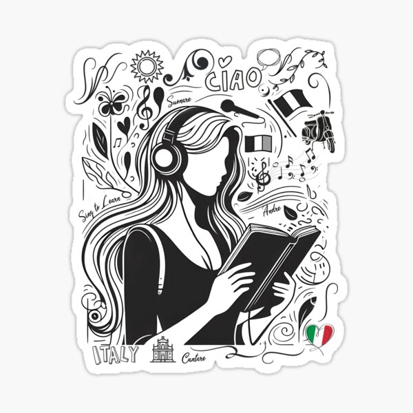 Item preview, Learn Italian with Heart & Headphones designed and sold by EwaVerse.