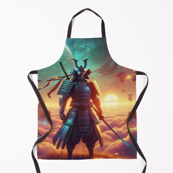 Item preview, Futuristic Samurai and Spaceships | Sci-Fi Cyberpunk Wall Art | Japanese Warrior Digital Print V4 designed and sold by Brainrot25.