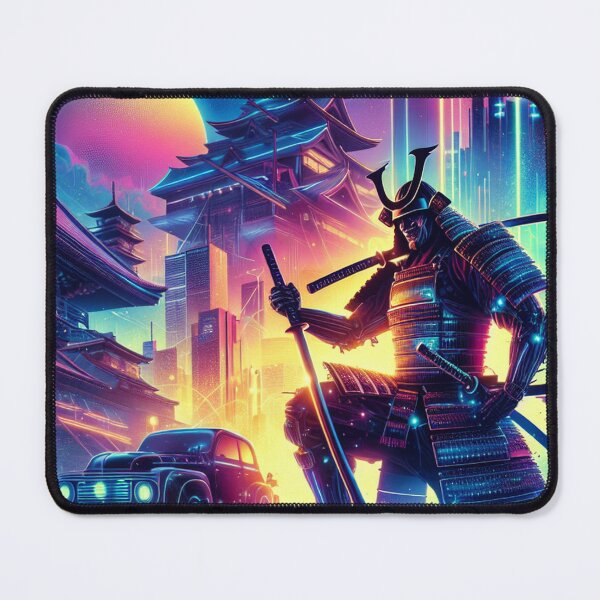 Item preview, Futuristic Samurai and Spaceships | Sci-Fi Cyberpunk Wall Art | Japanese Warrior Digital Print V6 designed and sold by Brainrot25.