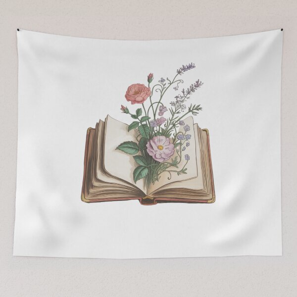 Item preview, Floral Book Lover Reading Book designed and sold by Mateusz Majcherek.
