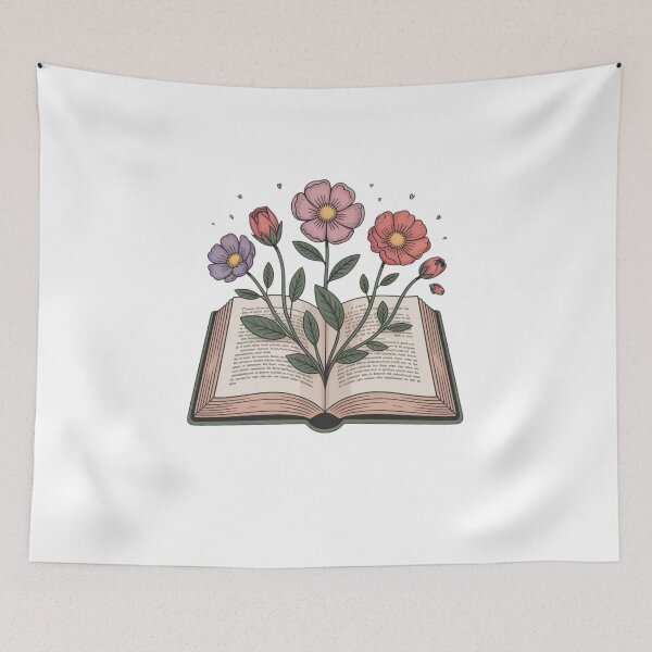 Item preview, Floral Book Lover Reading Book designed and sold by Mateusz Majcherek.
