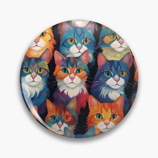 Item preview, Cat Colorfull Pattern Design Illustration designed and sold by Erlin Rudho.