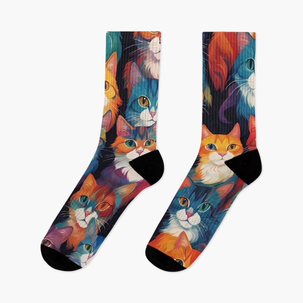Item preview, Cat Colorfull Pattern Design Illustration designed and sold by Erlin Rudho.