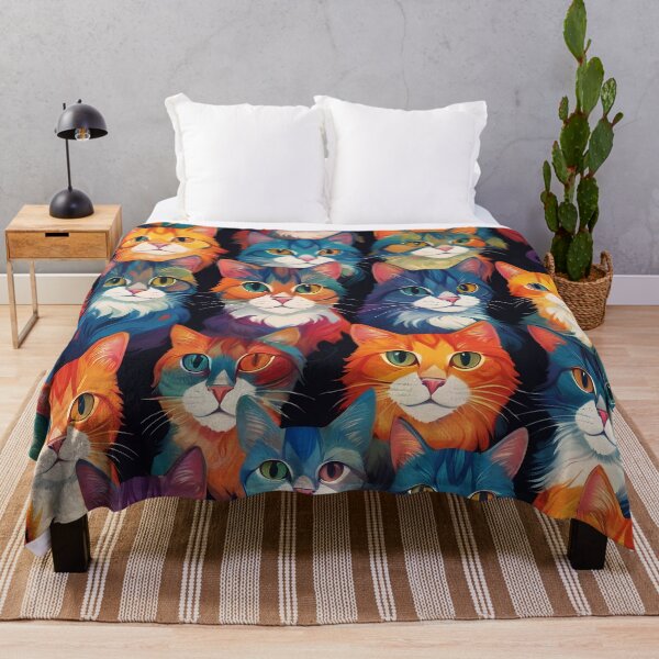 Item preview, Cat Colorfull Pattern Design Illustration designed and sold by Erlin Rudho.