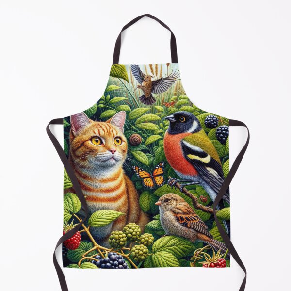 Item preview, Cat Conversing with Birds designed and sold by M-Y-A-R-T-.